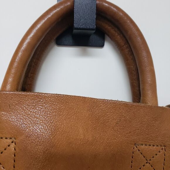 Artisan Made Genuine Leather Hobo Handbag Medium Brown Crossbody Purse PO Fair - Picture 12 of 12